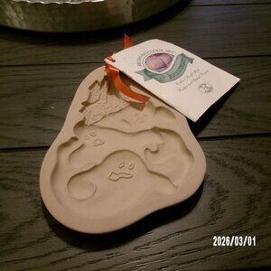 Brown Bag Cookie Art Mold Haunted House 1994 Hill Design Stone NEW "SECONDS"